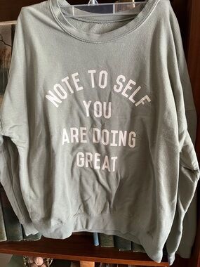 Zoe + Liv Sage Green Cozy Crewneck Sweatshirt